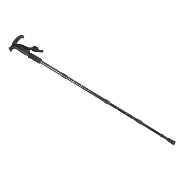 Vandrestav med gjørmekurv Aluminiumlegering Teleskopisk vandrestav Støtdemping 4 seksjoner Walking Stick for utendørs camping L håndtak