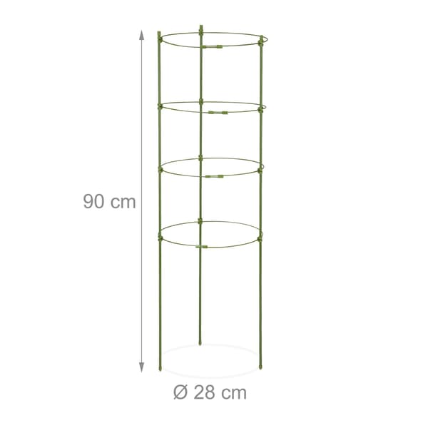 【NX】Sett med 5 runde tomatspalier, 90 cm 1270