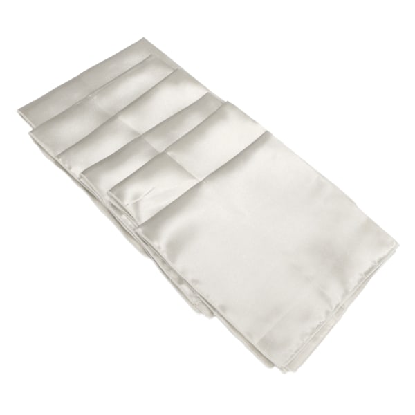 24 stk. Firkantede Satin Servietter 17x17 tommer Bløde Skinnende Delikate Bordservietter til Bryllupper Fester Ceremonier Hvid