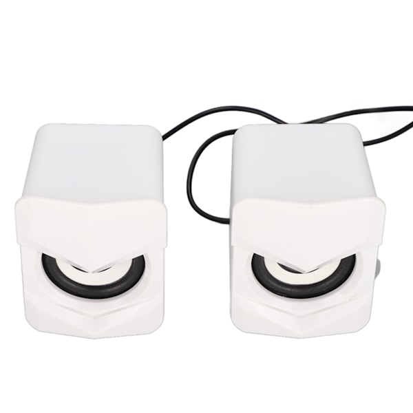 Desktop-högtalare USB-driven tung subwoofer Desktop-mini-LED-högtalare för PalyStation4 hemdator LaptopWhite