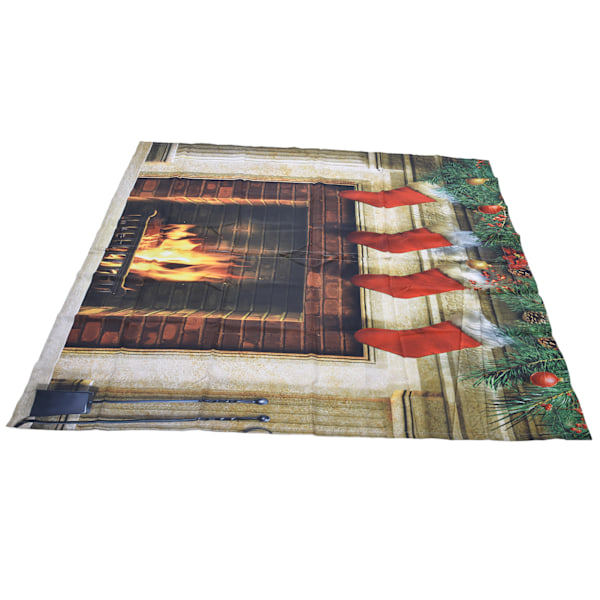 Julgardiner Klassisk Design Tryck Xmas Traditionell Vintersäsong Tema Fönstergardiner för sovrum Vardagsrum150x166cm Jul 21
