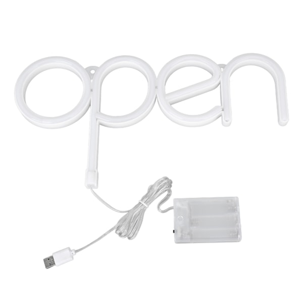 Neon öppen skylt Ljus RGB LED-skylt 13,8 x 7,3 tum batteri USB-driven PVC neon displaylampa för butiksfestrestauranger