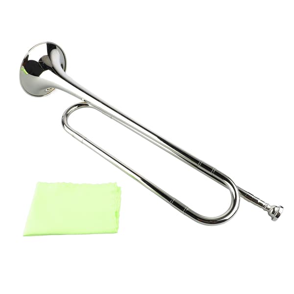 B Flat Bugle Messing Retro Standard Trompet Musikkinstrument Kompatibel med skolekorps kavaleriorkester
