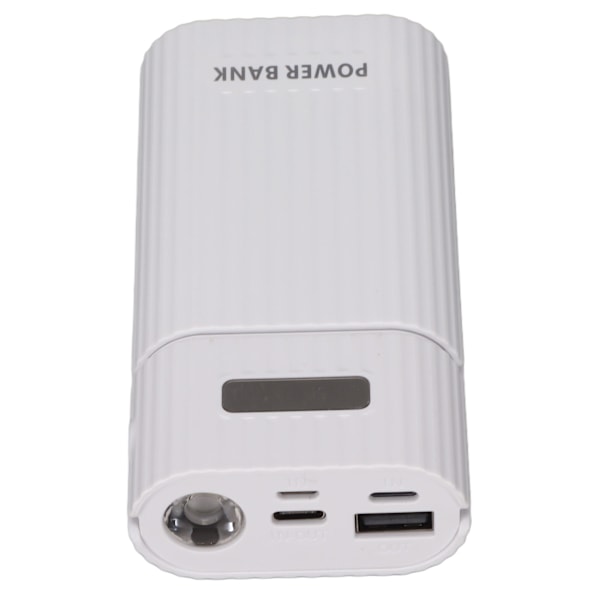 H02 2x 21700 Batterilåda 3 Port Input DIY USB Power Bank Kit Batteriladdare för CellphoneWhite