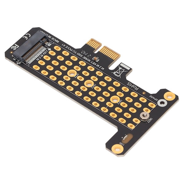 NVMe M.2 PCIE X1 -noustimekort Full Height Baffel NVMe PCIE -sovitin Winille, OS X:lle ja Linuxille pöytätietokoneille