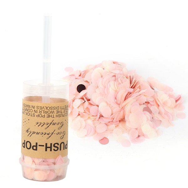 2st Hand Push Mixed Confetti Bröllop Födelsedag Festivaler Dekoration Tillbehör Rosa+Beige