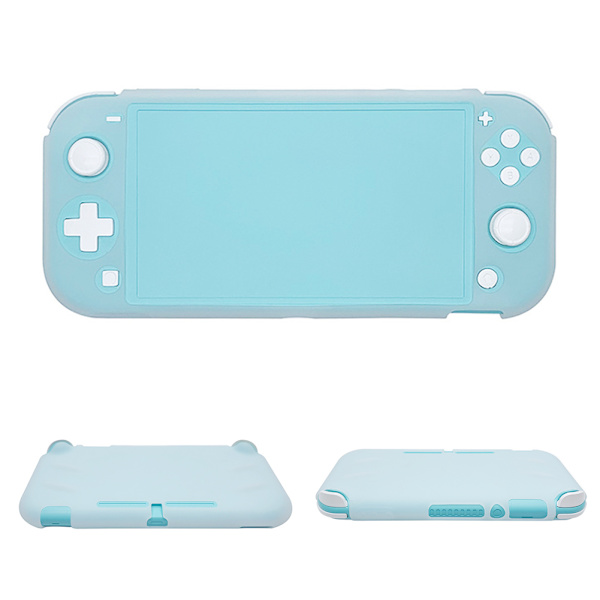 Komplett beskyttende skalldeksel Silikonetui for Switch Lite-konsoll (transparent hvit)