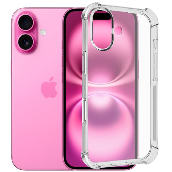 【NX】Kompatibel med iPhone 16 Plus Fodral - Extra Stötsäkert och Hållbart Transparent