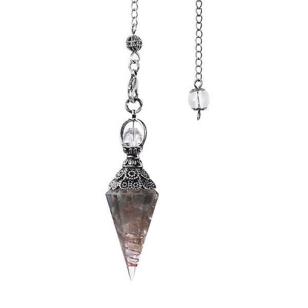 Akvamarin Krystallpendel Dowsing Sekskantet helbredende krystaller og edelstener helbredende anheng Glitter stone