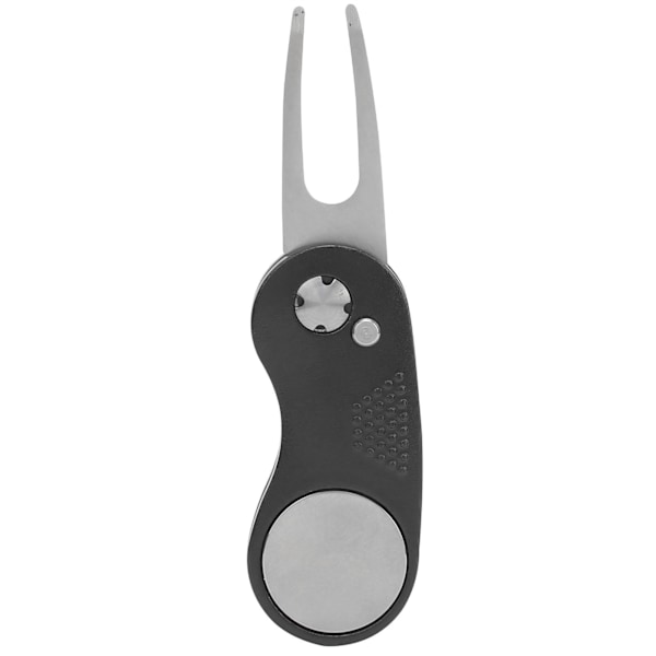 Vikbar Golfgaffel Metall Grön Divot Reparationsverktyg Bärbar Ball Marker Golftillbehör Svart