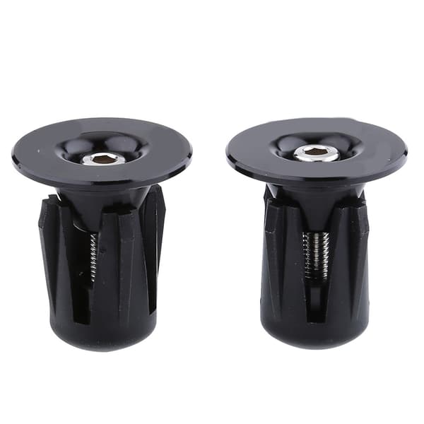 【NX】2 stk. farverige aluminium cykelstyr greb endepropper (sort)