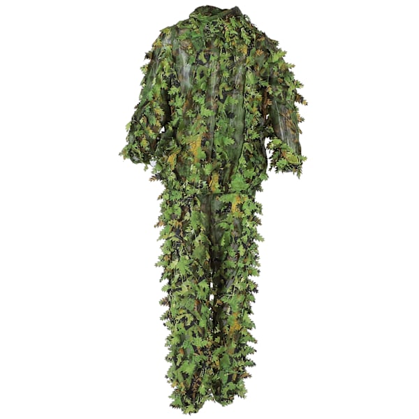 Green Wild Camouflage Ghillie Suit 3D Leaf jackor och byxor Set Kläder för jakt
