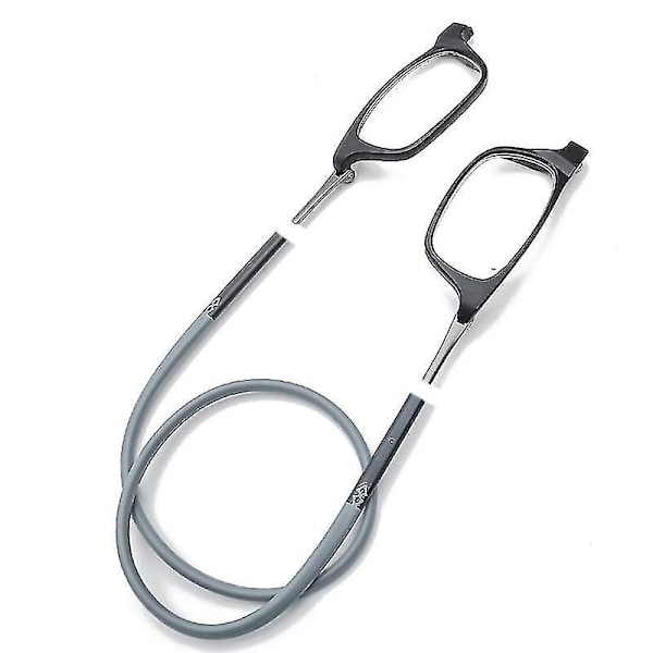 Kannettavat magneettiset riippulukot kaula-lukulaseihin harmaana ja punaisena