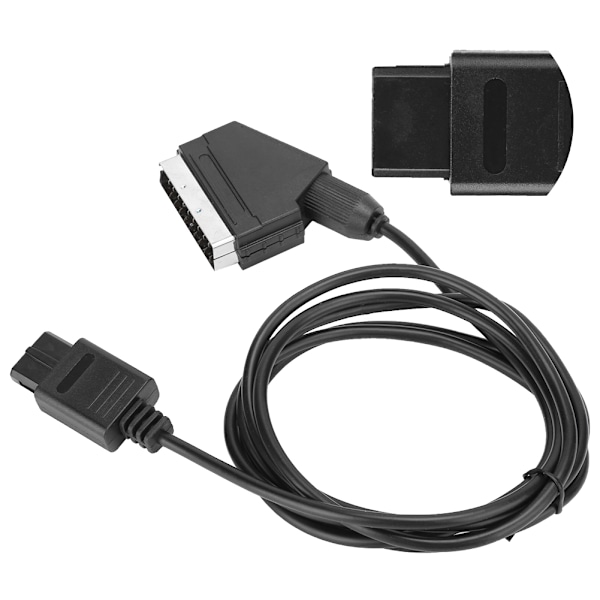 3PCS Professional 1,8M RGB Scart Wire Spelmaskin Anslutning av TV-kabel för NGC/N64/SNES