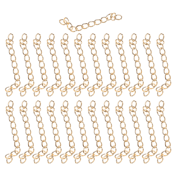 25 kpl korujen pidennysketjut 5 cm, riipusketjut kaulakoruille, rannekoruille, korvakoruille DIY