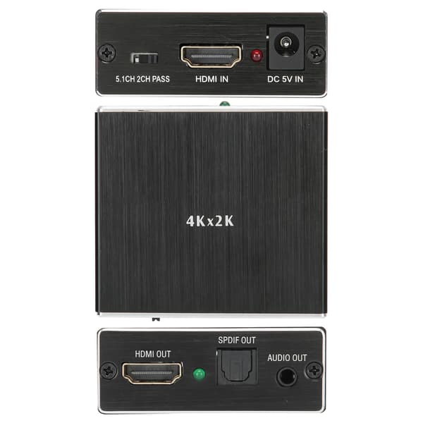 4K X 2K Audio Extractor til HDMI SPDIF 3.5mm Stereo Audio Extractor Converter Audio Splitter