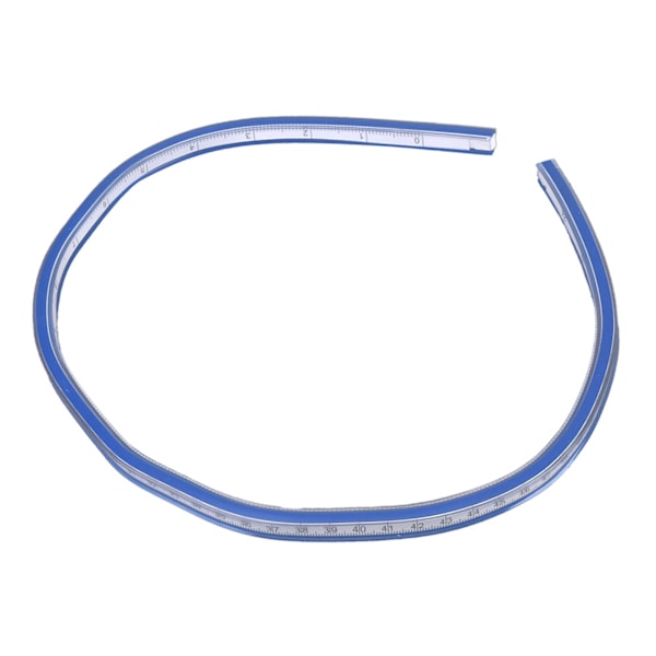 1 st Flexibel plastkurvregel Linjal Ritning Mått Verktyg Hantverkstillbehör (60cm)