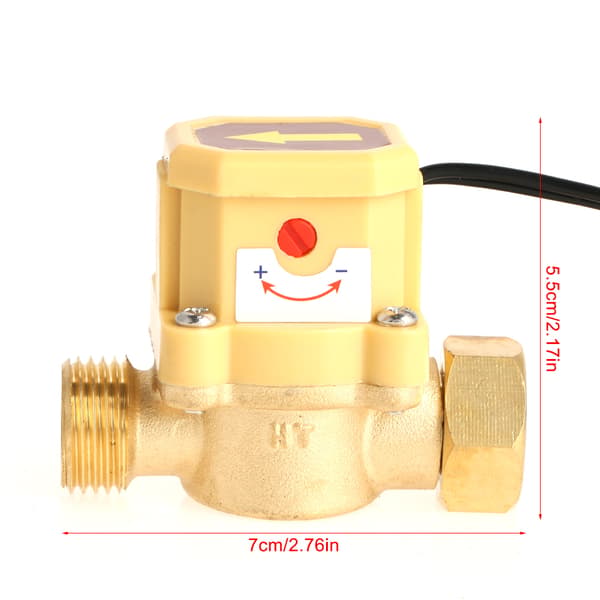 1 st Mässingspump Tryck Vattenflödeskontroll Sensor Switch G1/2 invändig hangänga