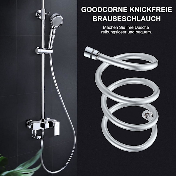 Anti-Twist och Anti-Tangle PVC Dusch slang med Mässing Kopplingar