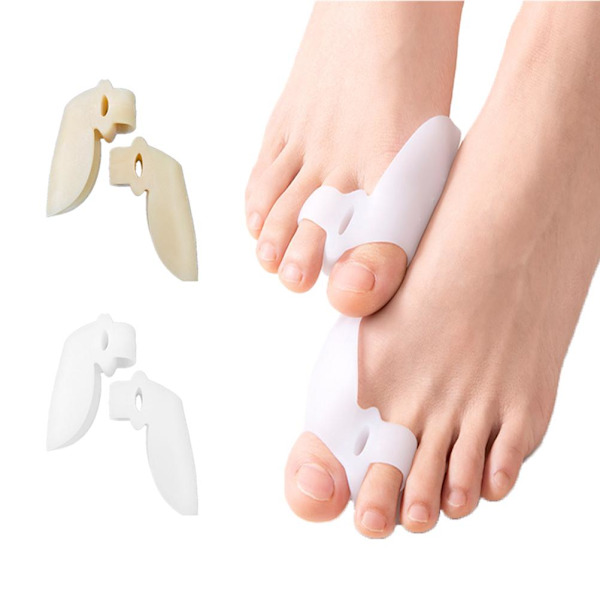 2 Par Tåseparatorer Tåavstånd Bunionkorrigerare Silikon Ortos Bunion Relief för Bunion Överlappning