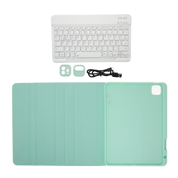 Saksalaisen tabletin suojakotelo näppäimistöllä IOS-tabletille Air 4 5 10,9 tuumaa IOS-tabletille Pro 11 tuumaa 32,8ft älykäs näppäimistökuori Vihreä