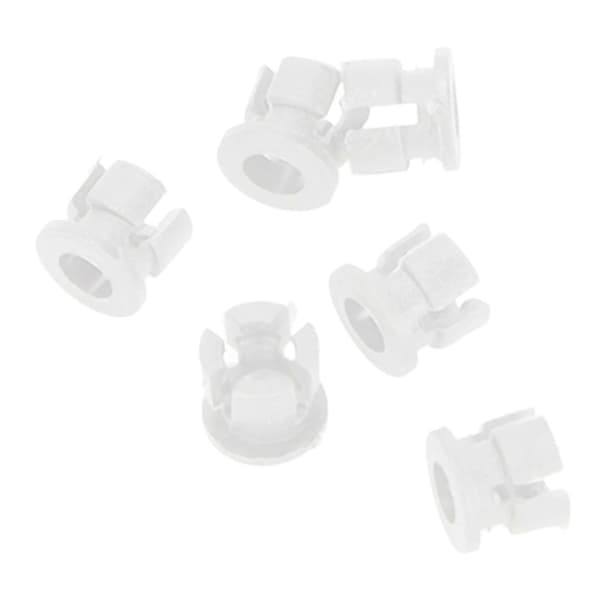 200 st LED-hållare plast platt spänne lysdiodfäste för indikator DIY-experiment 0,1 tum vit