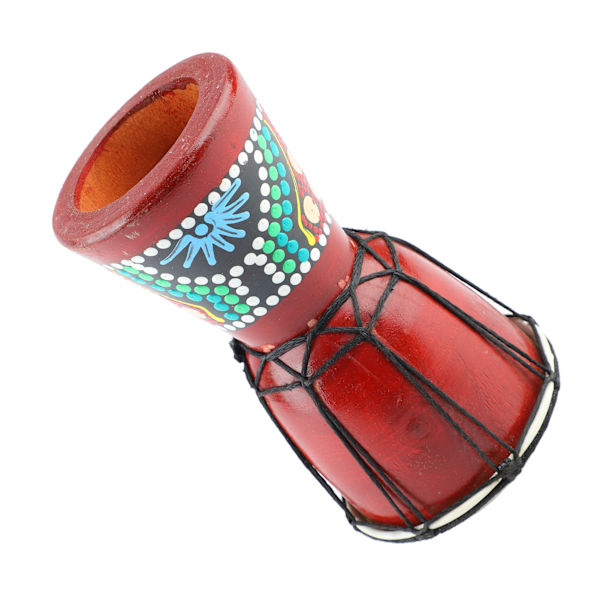 Afrikansk trumma 5in trä Djembe Hand Percussion Instrument Crisp Sound för barn Vuxna