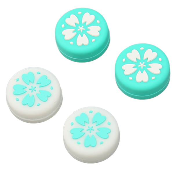 4st Tumgreppslock för Switch Soft Silikon Förhindra glidning Joystick Caps Tumstick Caps för Switch Lite Blue