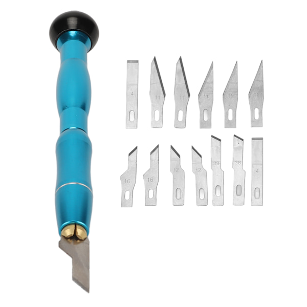 15 stk hobbyknivsett multifunksjonelt ergonomisk rustfritt stål håndsnidding håndverkskniv for trebearbeiding