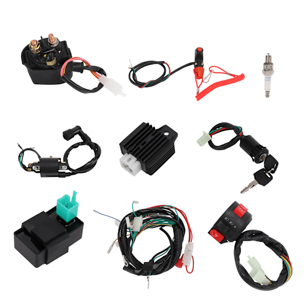 Elektrisk ledningsnet til ATV med regulator, tændrør og CDI-enhed til 50cc 70cc 90cc 110cc 125cc 4-takts ATV