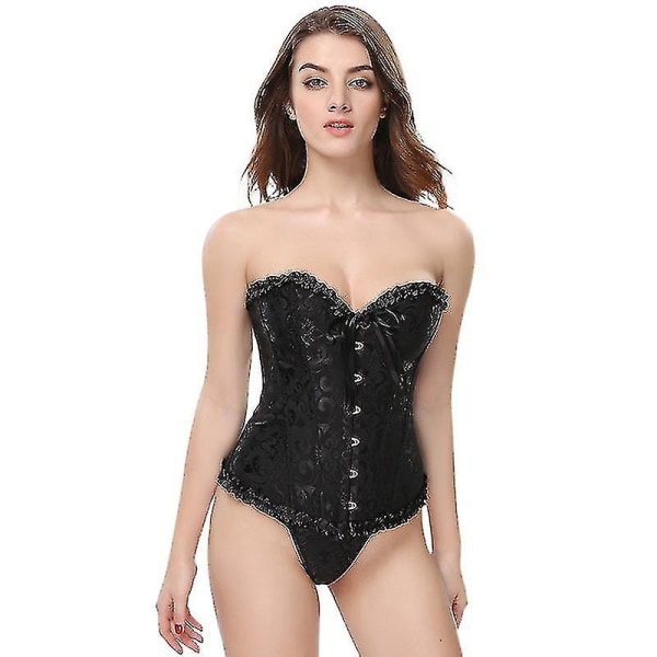 Court Corset Sculpting Top Sexet Brudekjole Støtte Bryst Gathering Corset Tights S