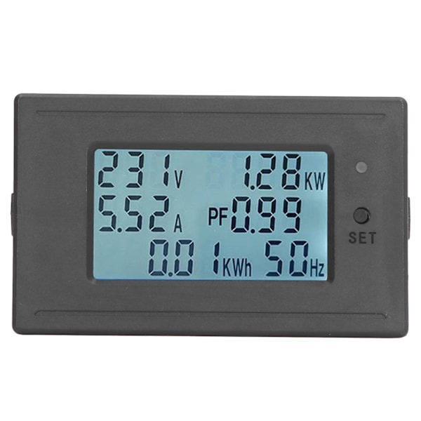 LCD digital display Spänning Ström Effektmätare Elmonitor Voltmeter Amperemeter DC6‑200V