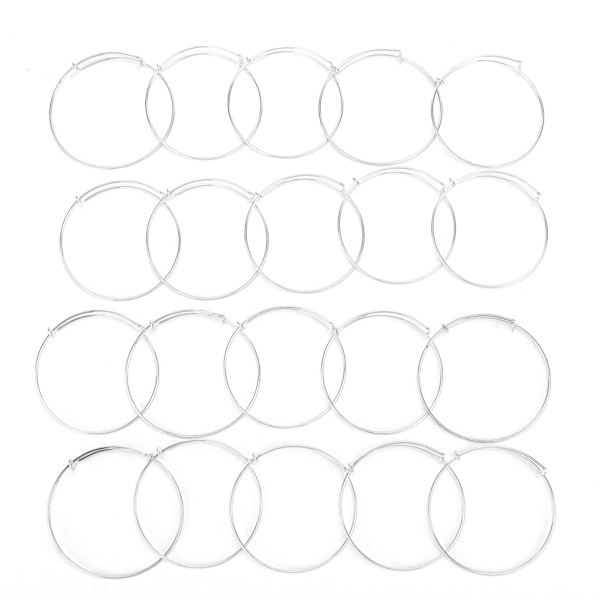 20st rostfritt stål, utbyggbart armband, justerbart DIY handgjort silverarmband
