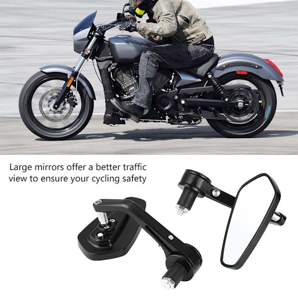 2 stk Universal Motorcykel 7/8\" Styre Aluminium Bakspejle