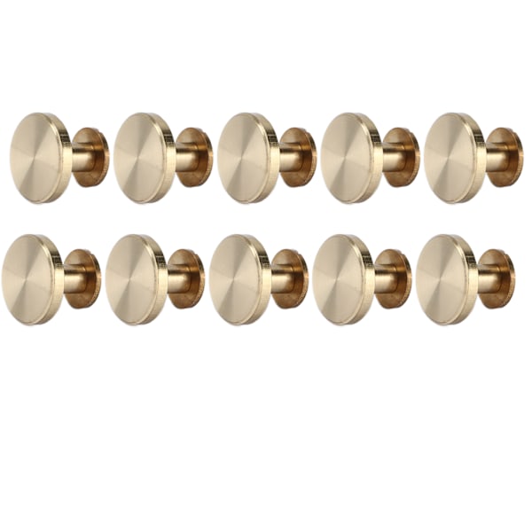 10 uppsättningar bokbindningsskruv Lätt att binda Demontera robusta DIY Ledger-nitar för läderhantverk Ledger13x18mm