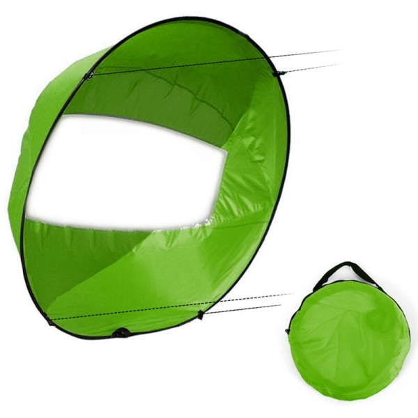 42 tommer foldbart kajakbåd vindsejl Ultralet sommersurf vindpaddle sejl Holdbart medvindspaddle robåde vindklart vindue, model: grøn
