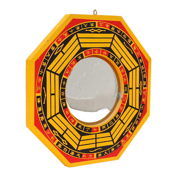 Bagua-speil Feng Shui 8 tommer konveks utseende Treplate Metall Kinesisk Feng Shui dekorasjon for innflyttingspresang