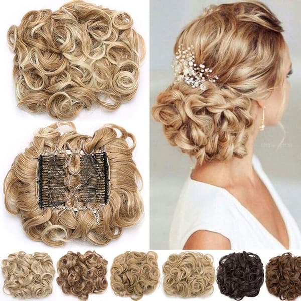 Kammer Hårforlengelse Dutt Scrunchie Hestehale Hårknuter Hepburn-Dutt Hårstrikk[NX]