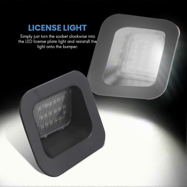 Røgfarvede bageste nummerpladelys LED-nummerpladelys til Dodge Ram 1500 2500 3500 2003-2018 Smoky musta