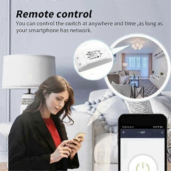Smart Home Wifi Switch Mobiltelefon Trådlös fjärrkontroll