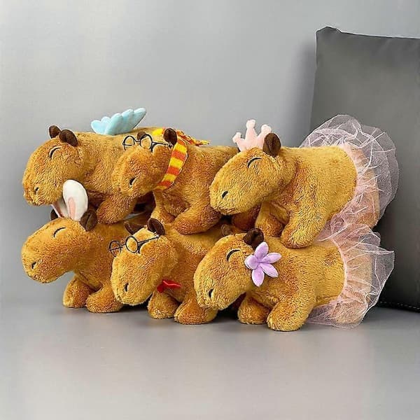 Kapybara Gosedjur Docka Barnpresenter 18cm C
