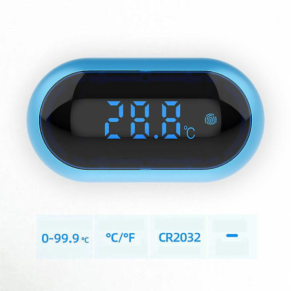 LCD Digital Akvarietermometer - Noggrann Temperaturmätning med Glasbehållare och LED-Display