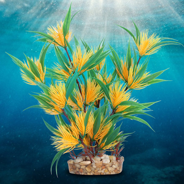 Akvarium Kunstig Simulering Plast Sikkerhet Vannplanter Sandbase for Akvariumdekorasjon Landskap G-092T3 Risöra