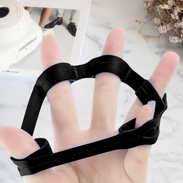 Fingerstrekker for å forbedre styrke, fleksibilitet og muskeløvelser - Bærbar silikonhåndgrep for styrke - 3 kg, svart
