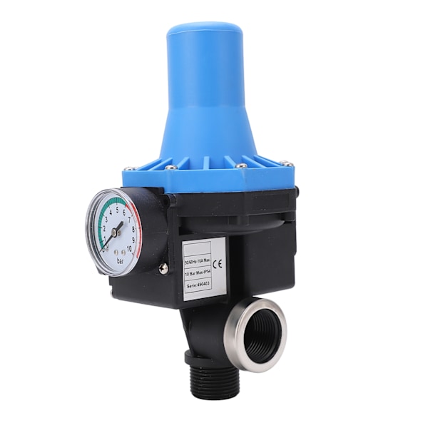 Vattenpumpstryckregulator Vattentät justering Automatisk vattenpumpkontrollbrytare med enkelvägsventil 220-240V (1,1KW)