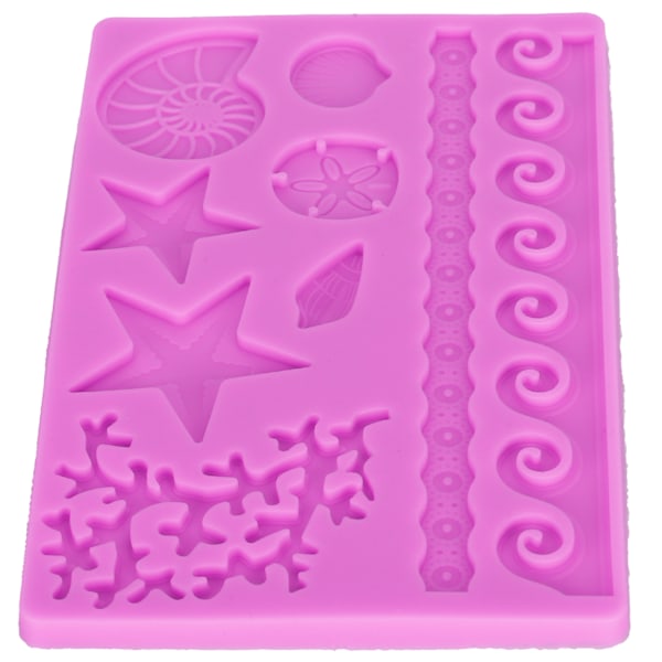 Silikonform med maritimt tema til fondantkager, DIY chokolade, slik, håndværk