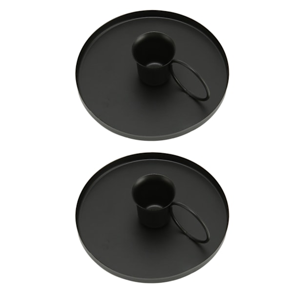 2 stk Retro Jern Lysestaker Metall Hjem Enkel Elegant Skrivebordsduftende Lysestativ for Meditasjon
