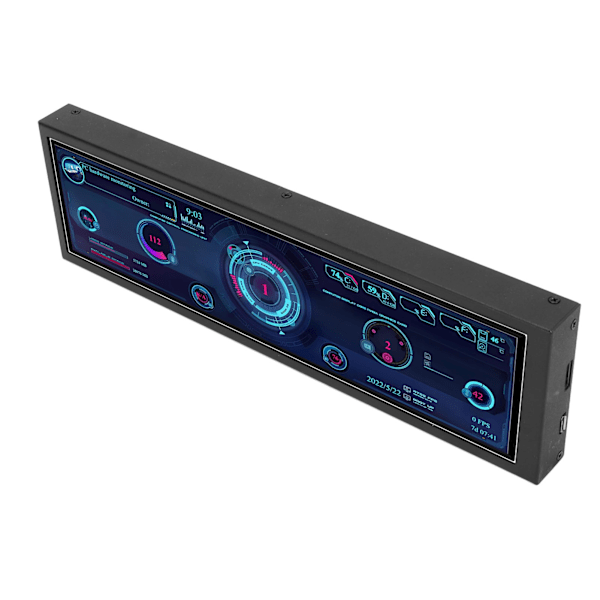 8,8 tommers IPS-skjerm 1920x480 CPU GPU SSD Data Temperatur Monitor Chassis Sub Screen for Windows