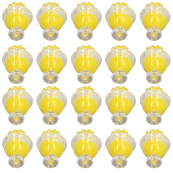 20 st 1:12 Dockhus Smoothie DIY Rolig Simulerad Miniatyr Smoothie Dockhus Dekorations Tillbehör Gul