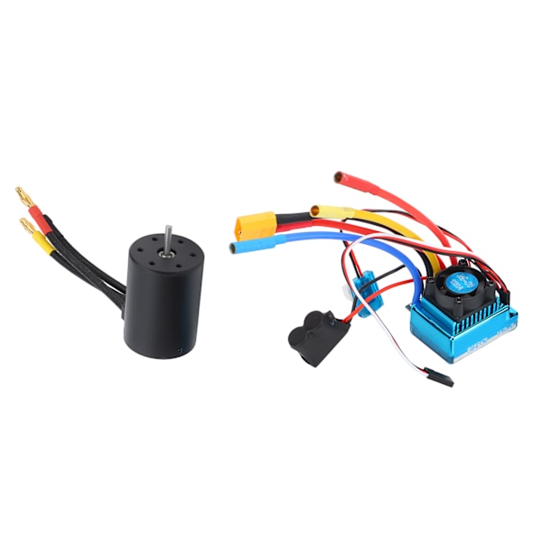 3650 3600KV harjaton ESC ja 120A harjaton moottori Vedenkestävä RC-auton osa 1:10 RC-autolle ja 1/8 RC-autolle
